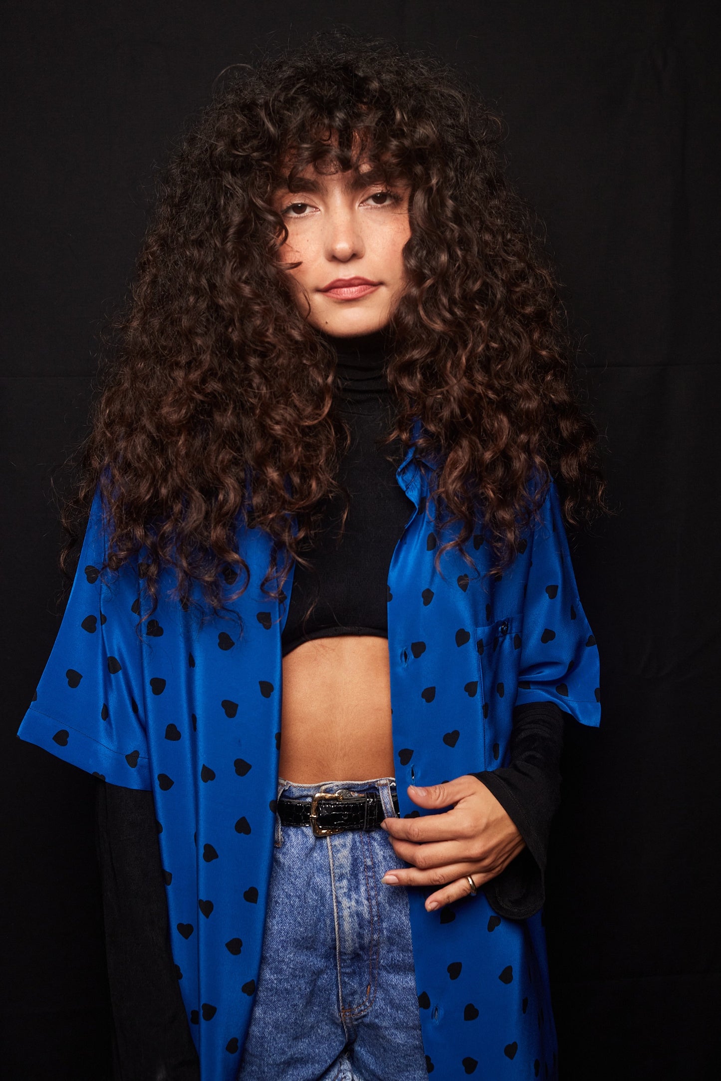 Oversized short-sleeved silk shirt Cuore