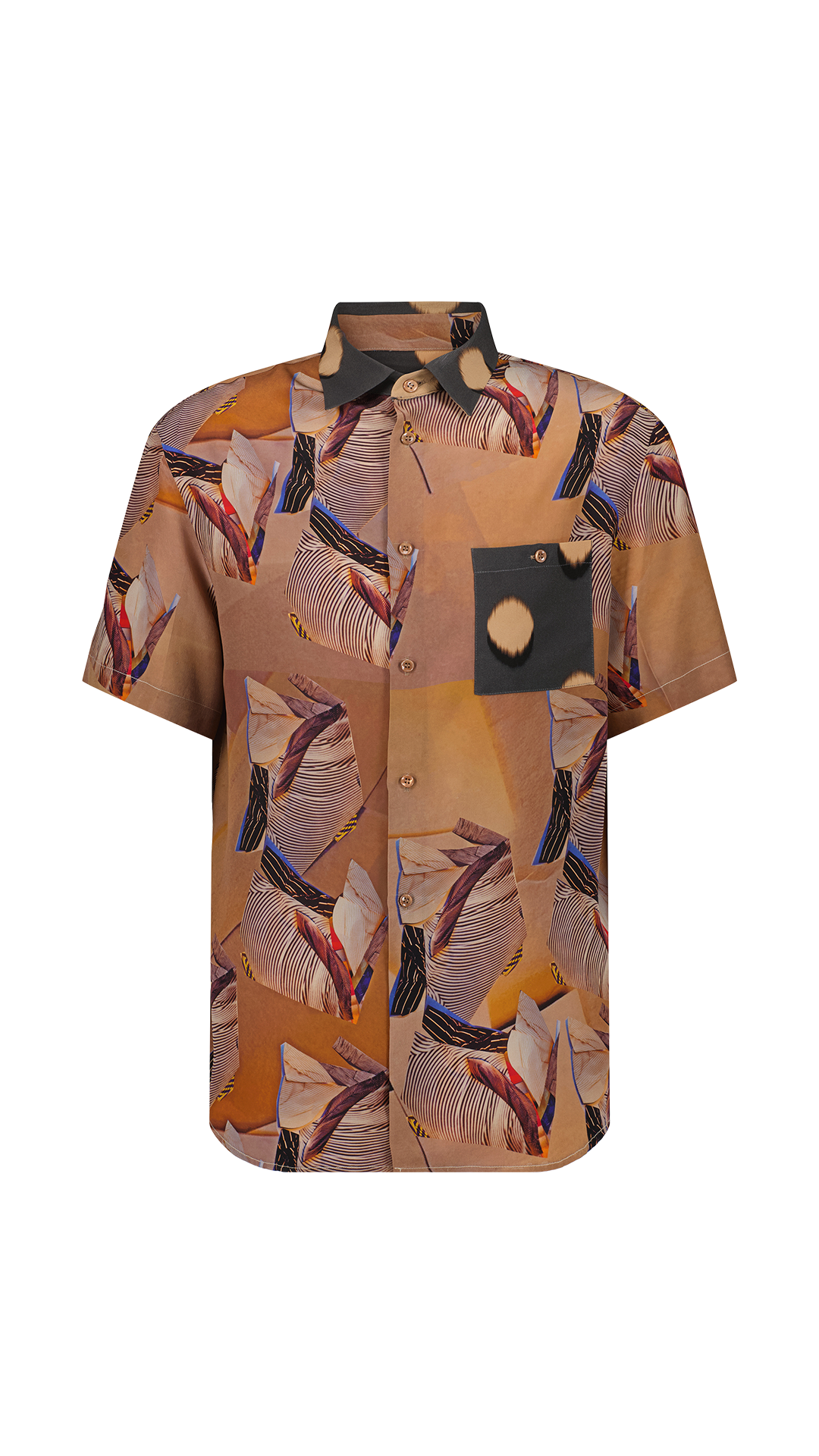 Oversized short-sleeved silk shirt Siena