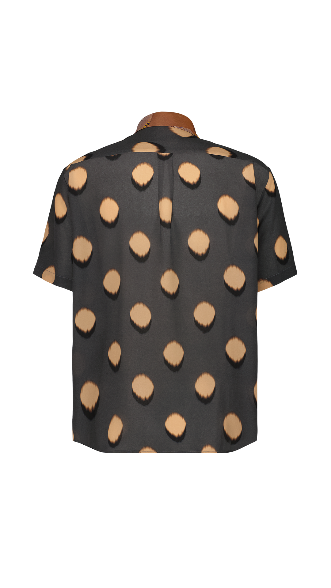 Oversized short-sleeved silk shirt Polka Dots